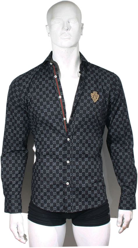 gucci dress shirts black